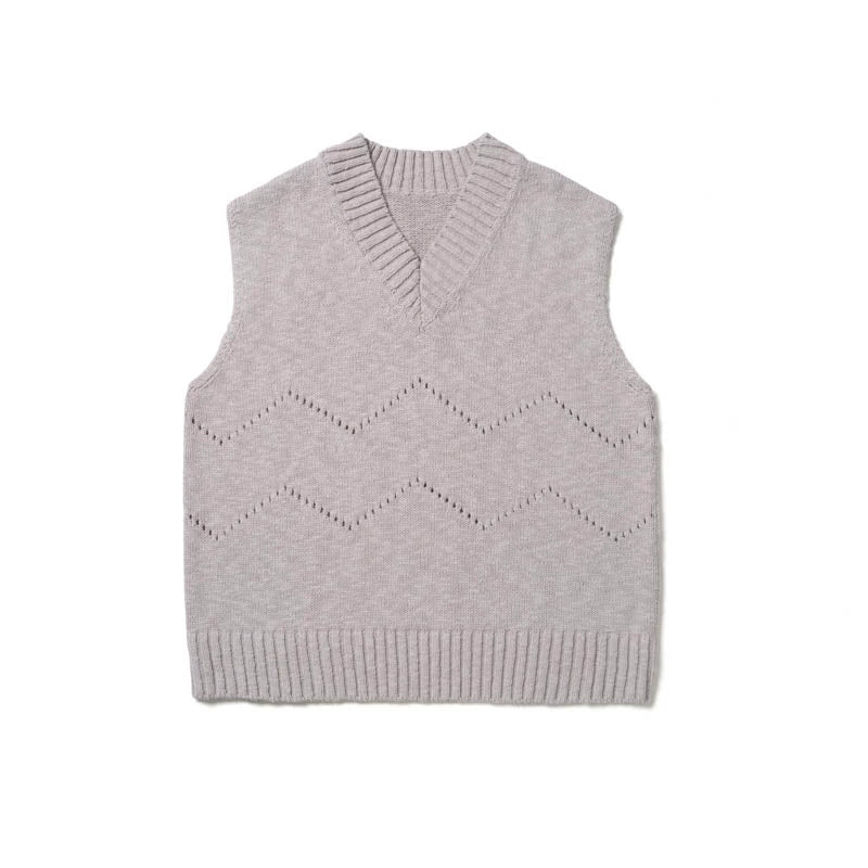 SUPERTOFU Loose Skeleton Knitted Vest