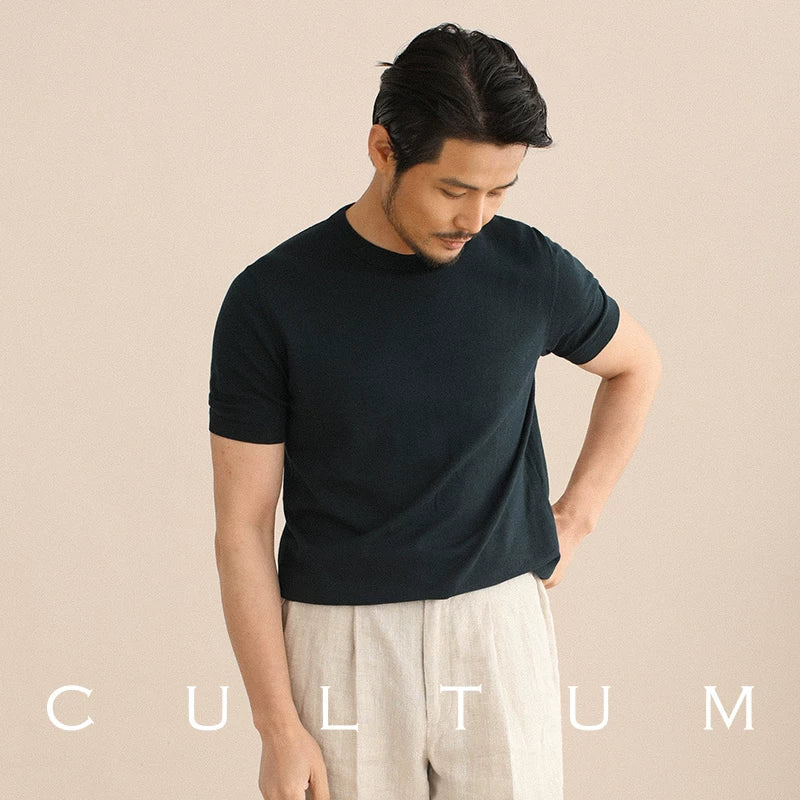 CULTA Thin Breathable Versatile Crew Neck Tee
