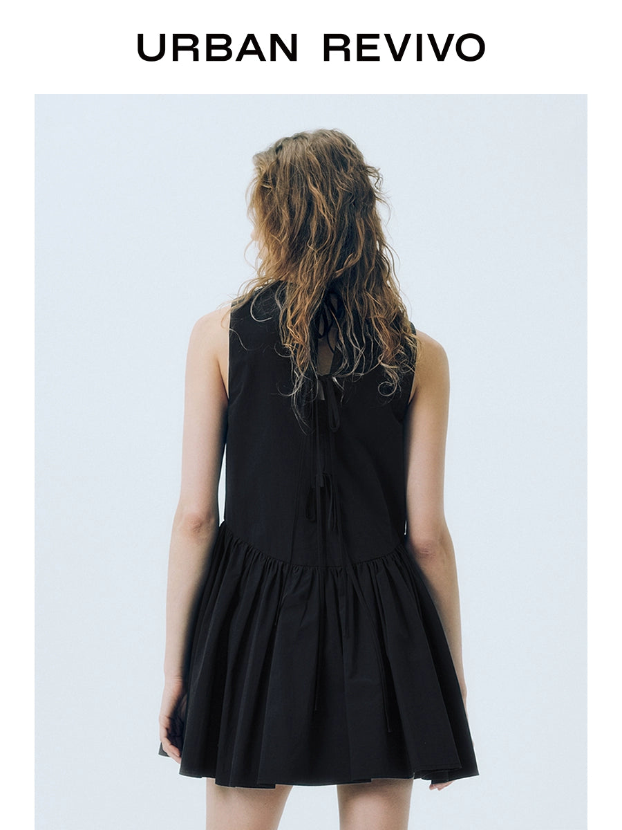 URBAN REVIVO Multi-strap Cotton Sleeveless Dress