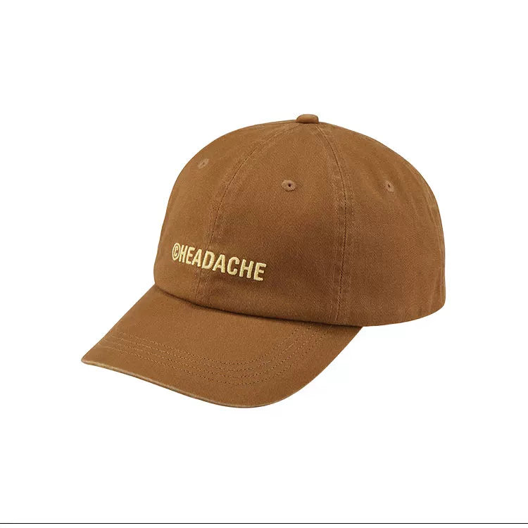 HEADACHE Embroidered Soft-top Curved-brimmed Baseball Cap