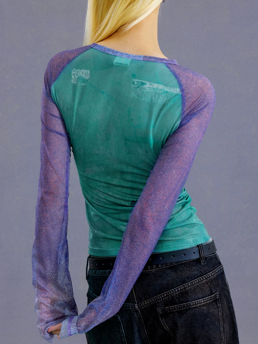 CONP Shoulder Mesh Slim Tee