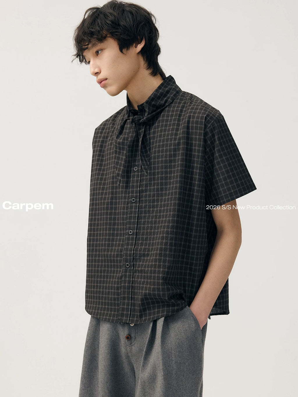 CARPEM Vintage Strap-Up Short Sleeve Shirt