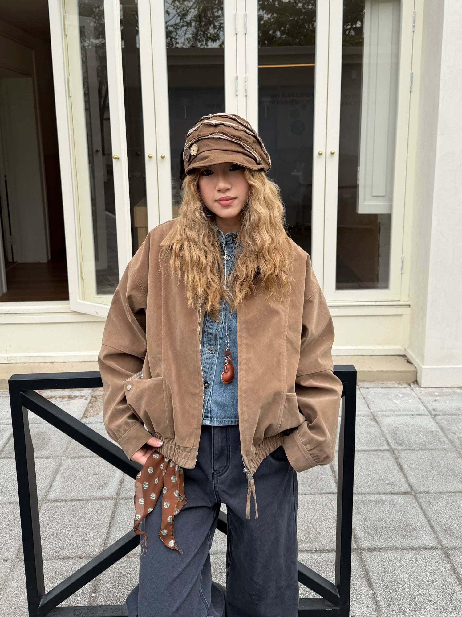 CCYE Suede Spliced Maillard Jacket