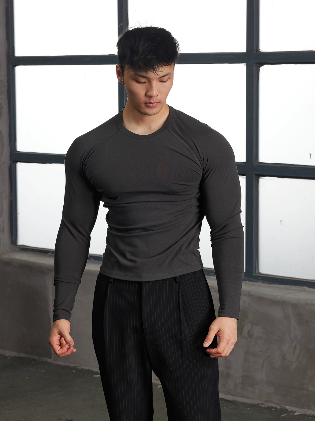 AFTERGLOW Skin-friendly Base Casual Warm Slim Long Sleeves