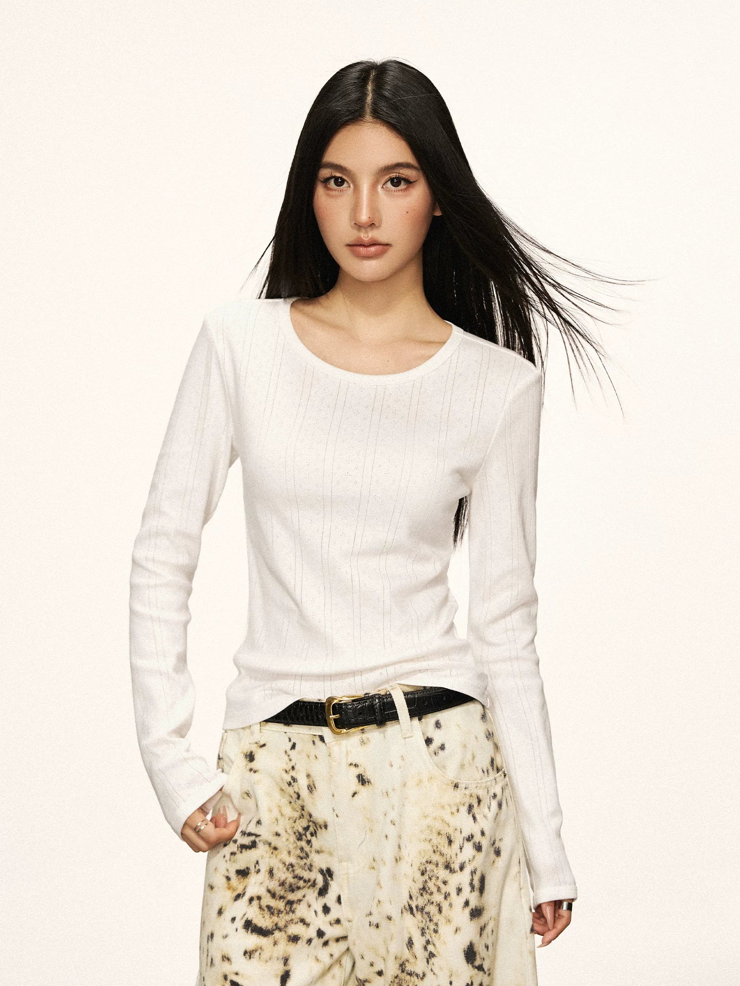 Cherry Melody Premium Sense Jacquard Thin Long Sleeve