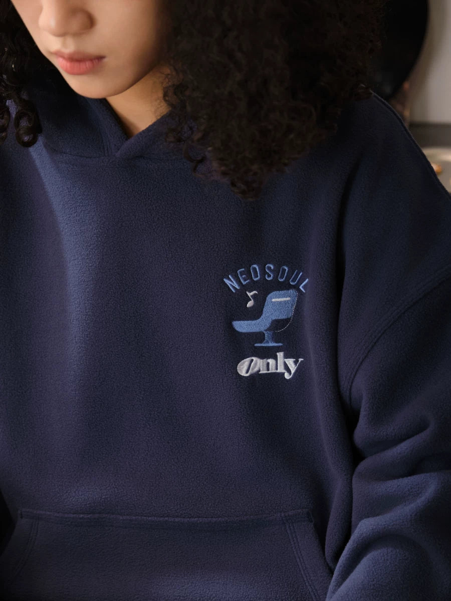 Battles Vintage Loose Versatile Embroidered Hooded Sweater