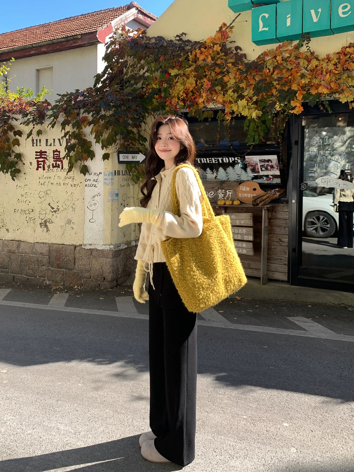 Even Fleece Thick Leg Straight Casual Fart Curtain Pants