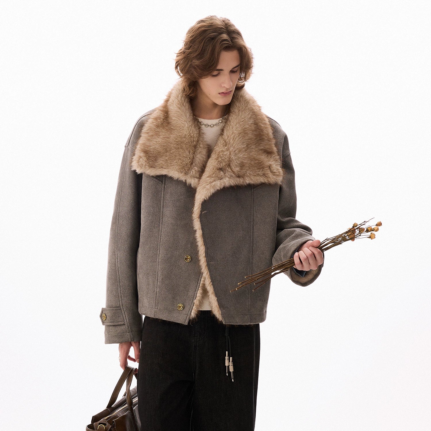 CHOR Lapel Suede Jacket