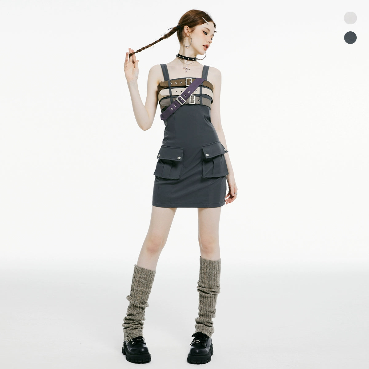 Imone Sweet Cool Functional Wind Suspender Dress