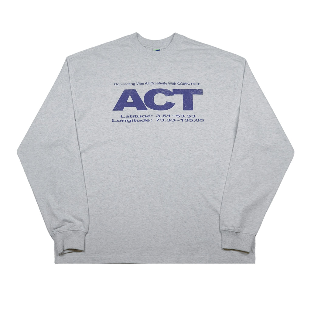 ComicTree C.t  multi-color action slogan long-sleeved Tee
