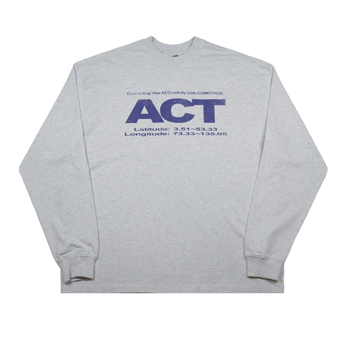 ComicTree C.t  multi-color action slogan long-sleeved Tee
