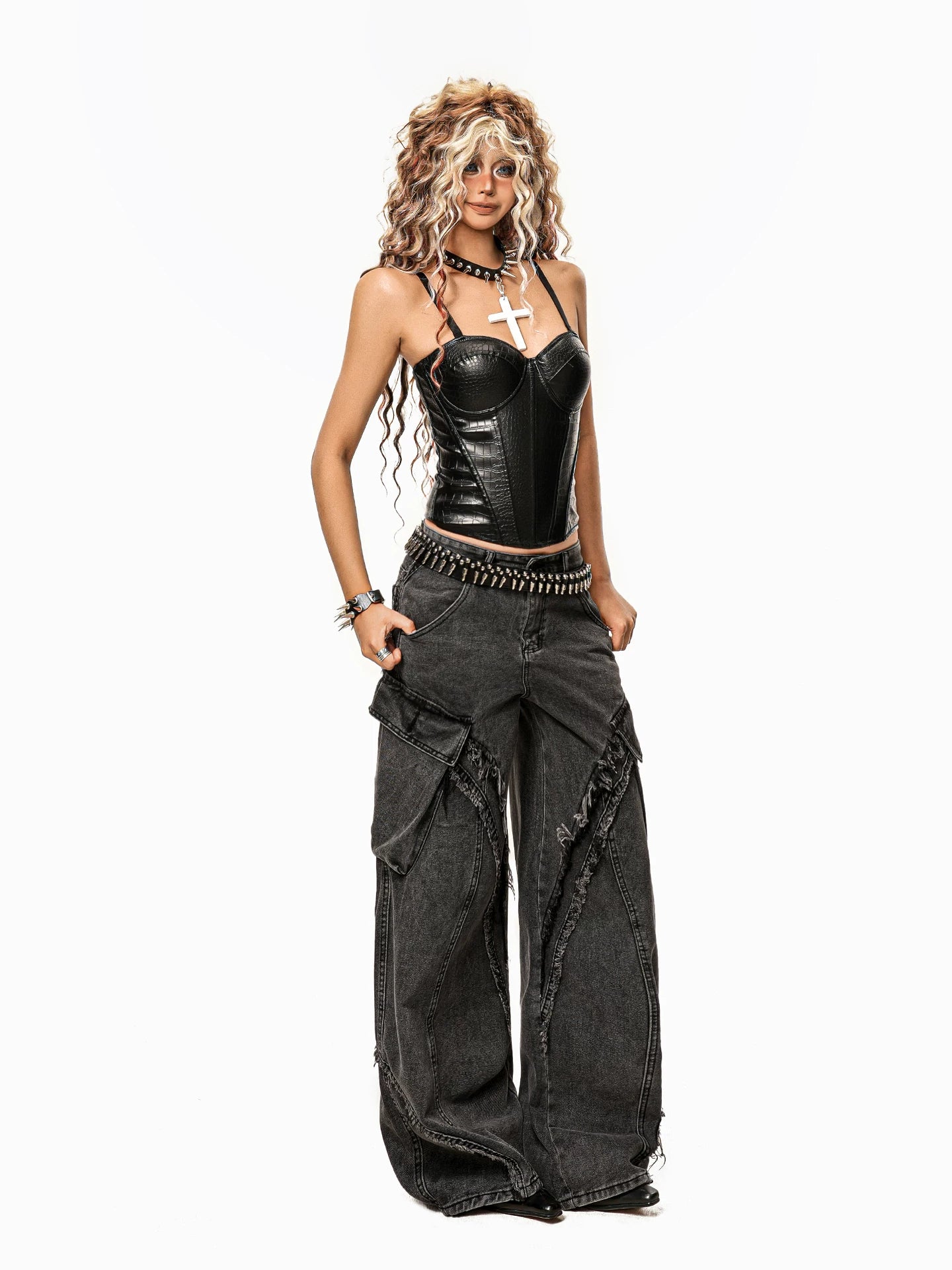 Arielink Vintage Rough Rim Old Jeans