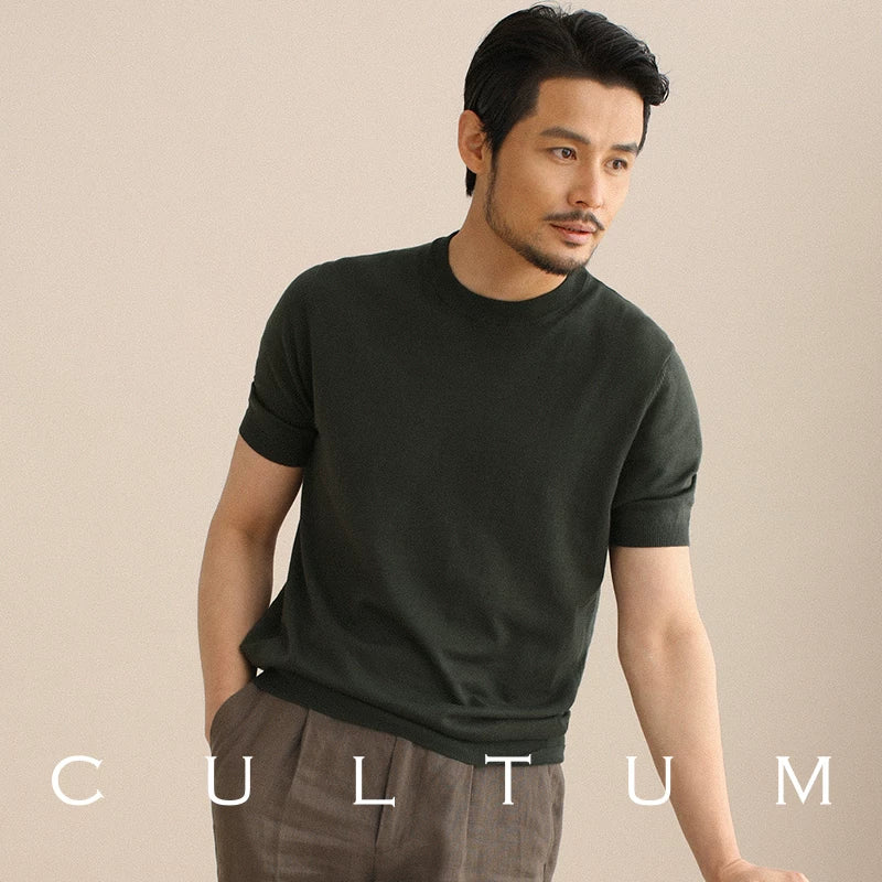 CULTA Thin Breathable Versatile Crew Neck Tee