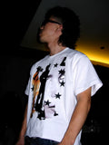 YBSSTREETMARKET Portrait Heat Transfer Hand Damage Short Width Tee