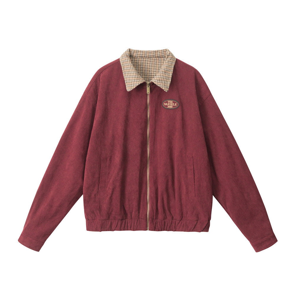 Nariele Wears A Contrasting Plaid Vintage Versatile Coat on Both Sides