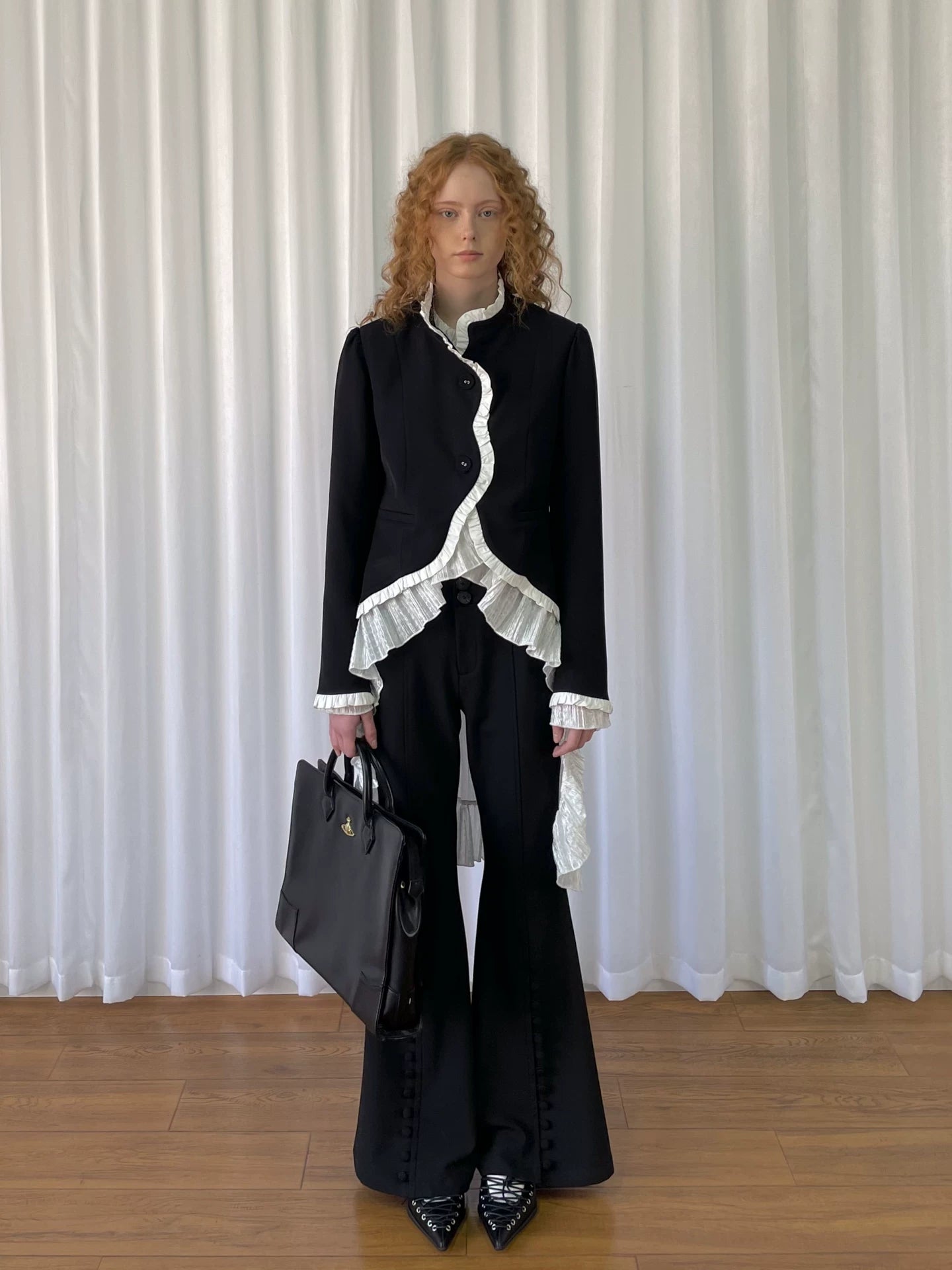 Loosesmell Skinny Premium Drape Wide Leg Pants Floor-mopping Pants