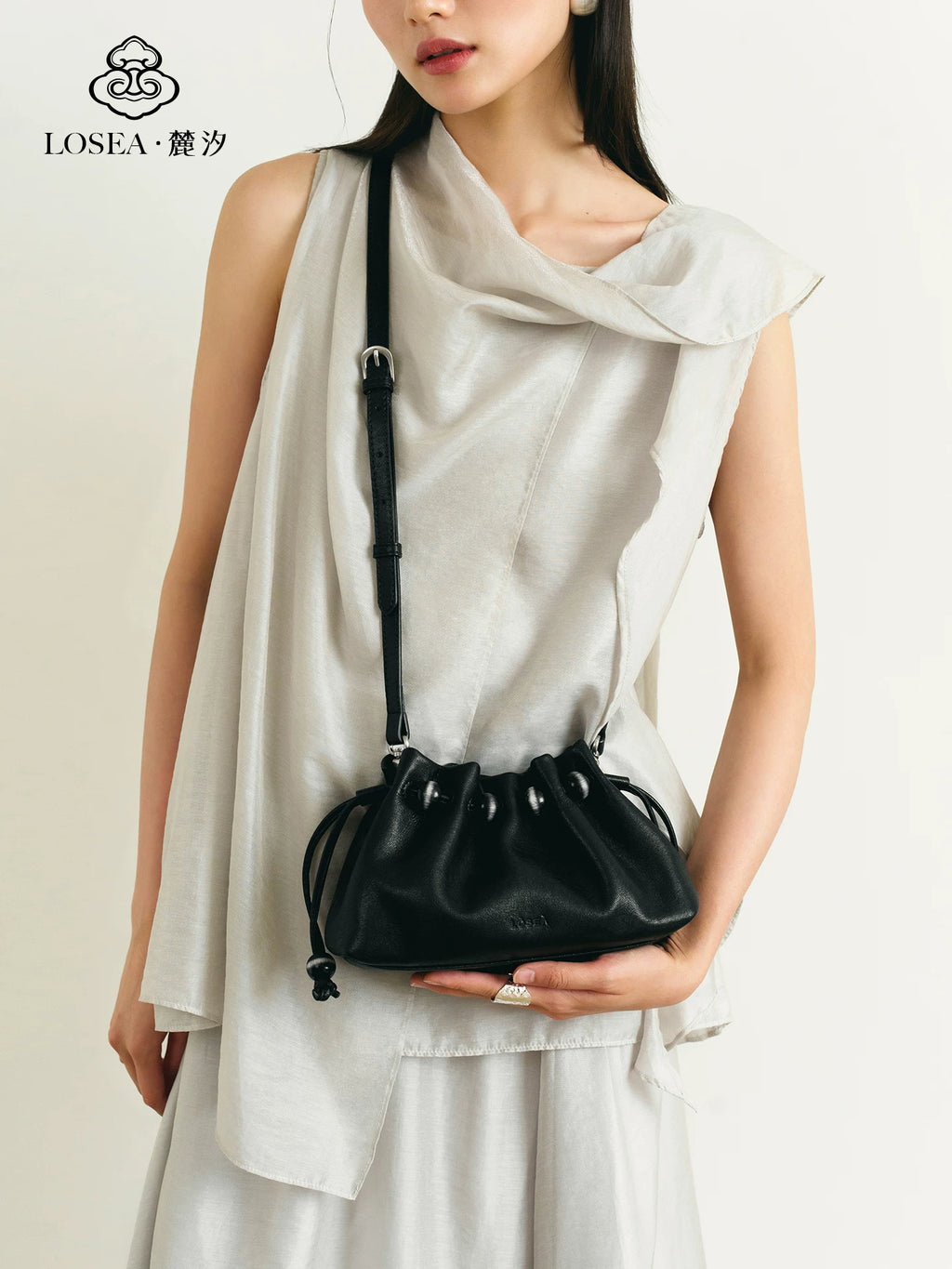 LOSEA Cowhide Strap Shoulder Messenger Bag