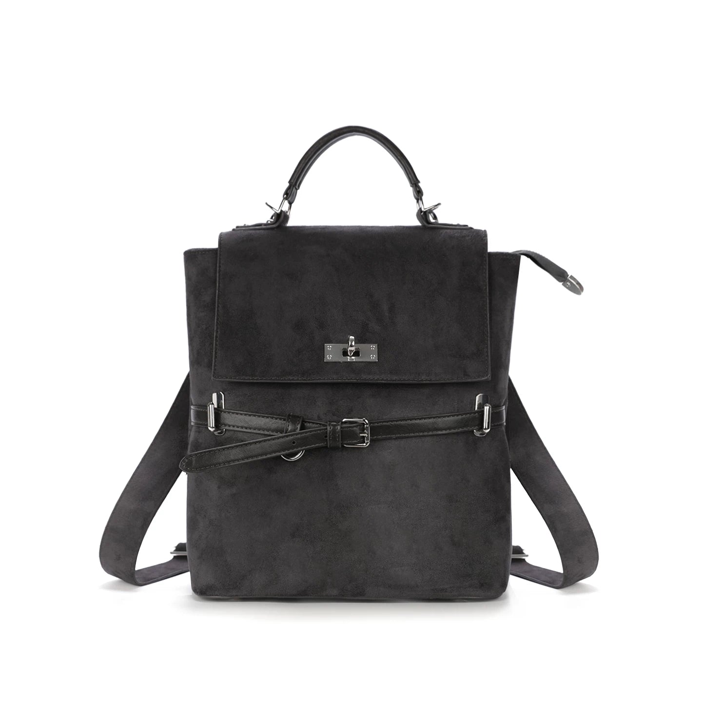 JANDRESS Suede Contrasting Backpack