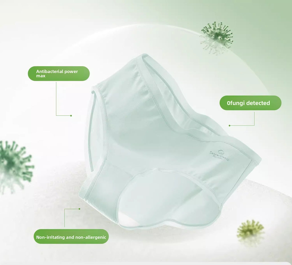 Secret World Antibacterial Crotch Mid-waist Seamless Briefs