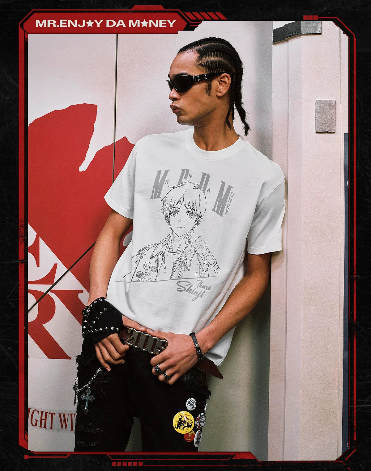MEDM Character Bust Sketch Style Casual Versatile Tee