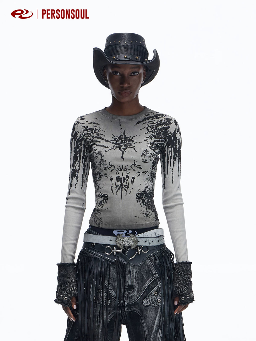 PERSONSOUL Sun Totem Knitted Long Sleeve