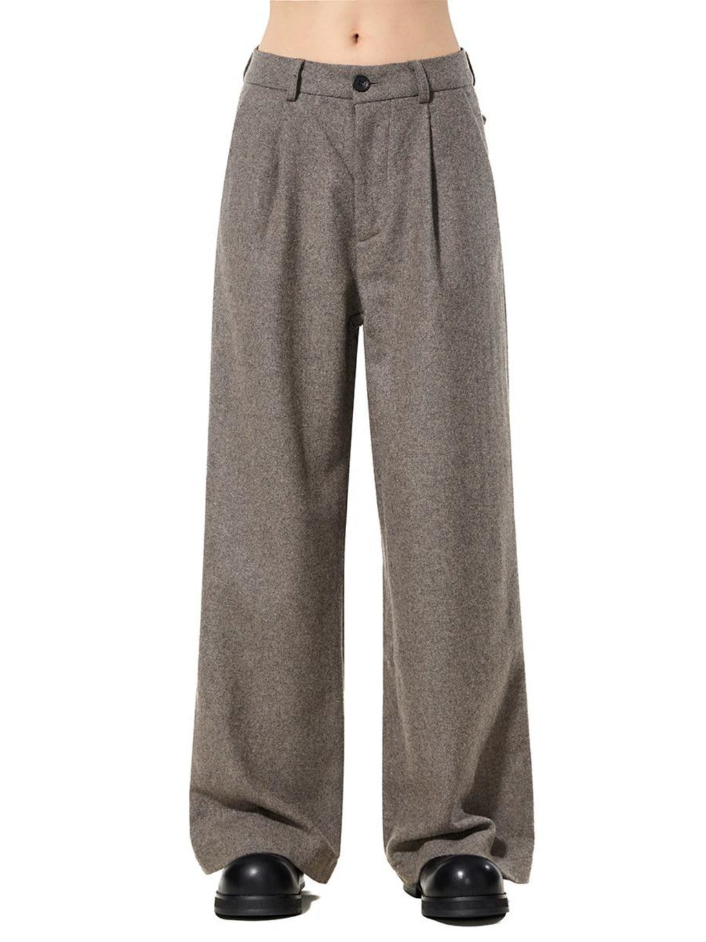 BTSG X Peoede 50% wool straight wide-leg Pants