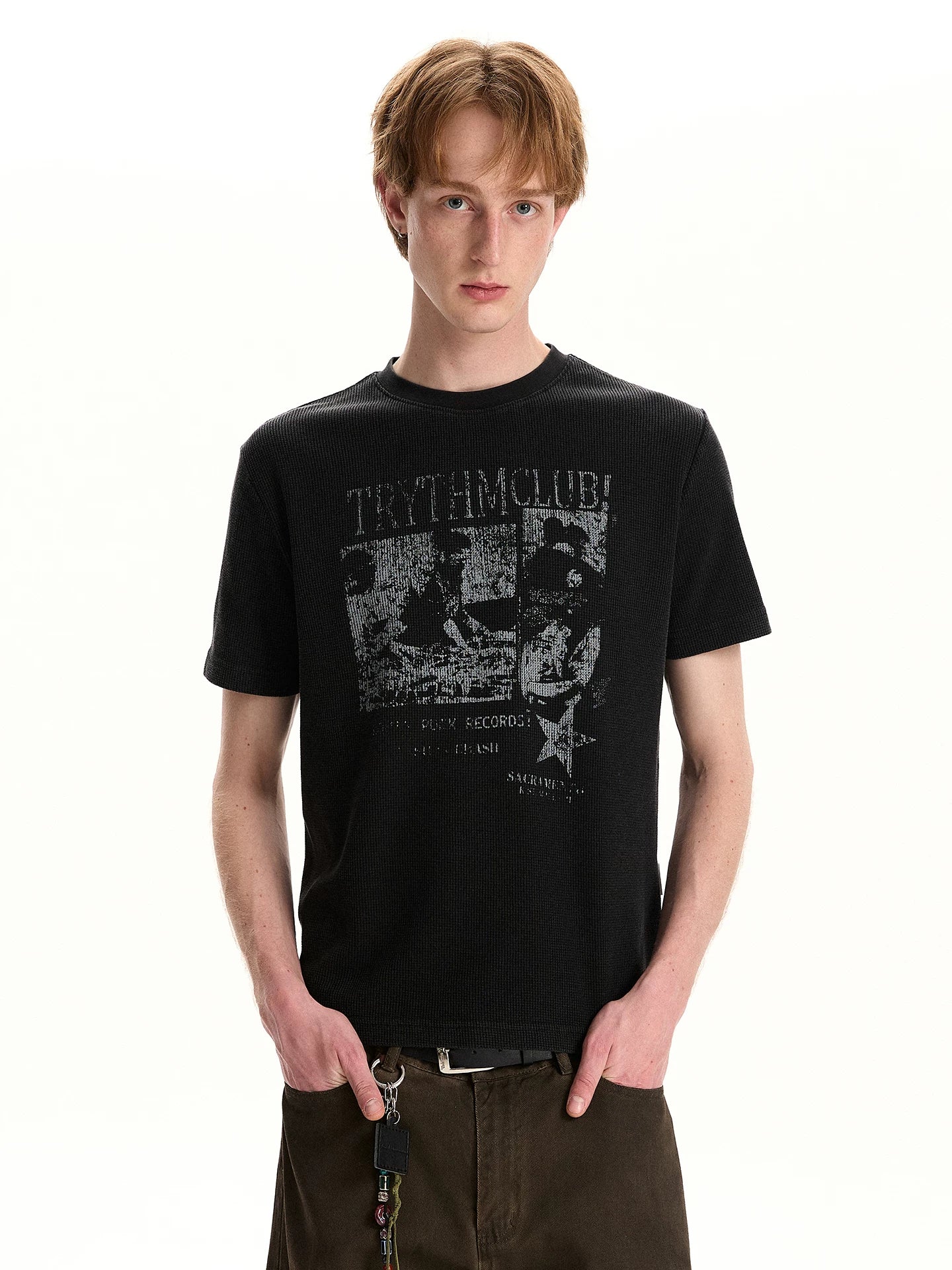 A PUEE Street Retro Vintage Print T-Shirt – Slim Fit Skin-Friendly Top