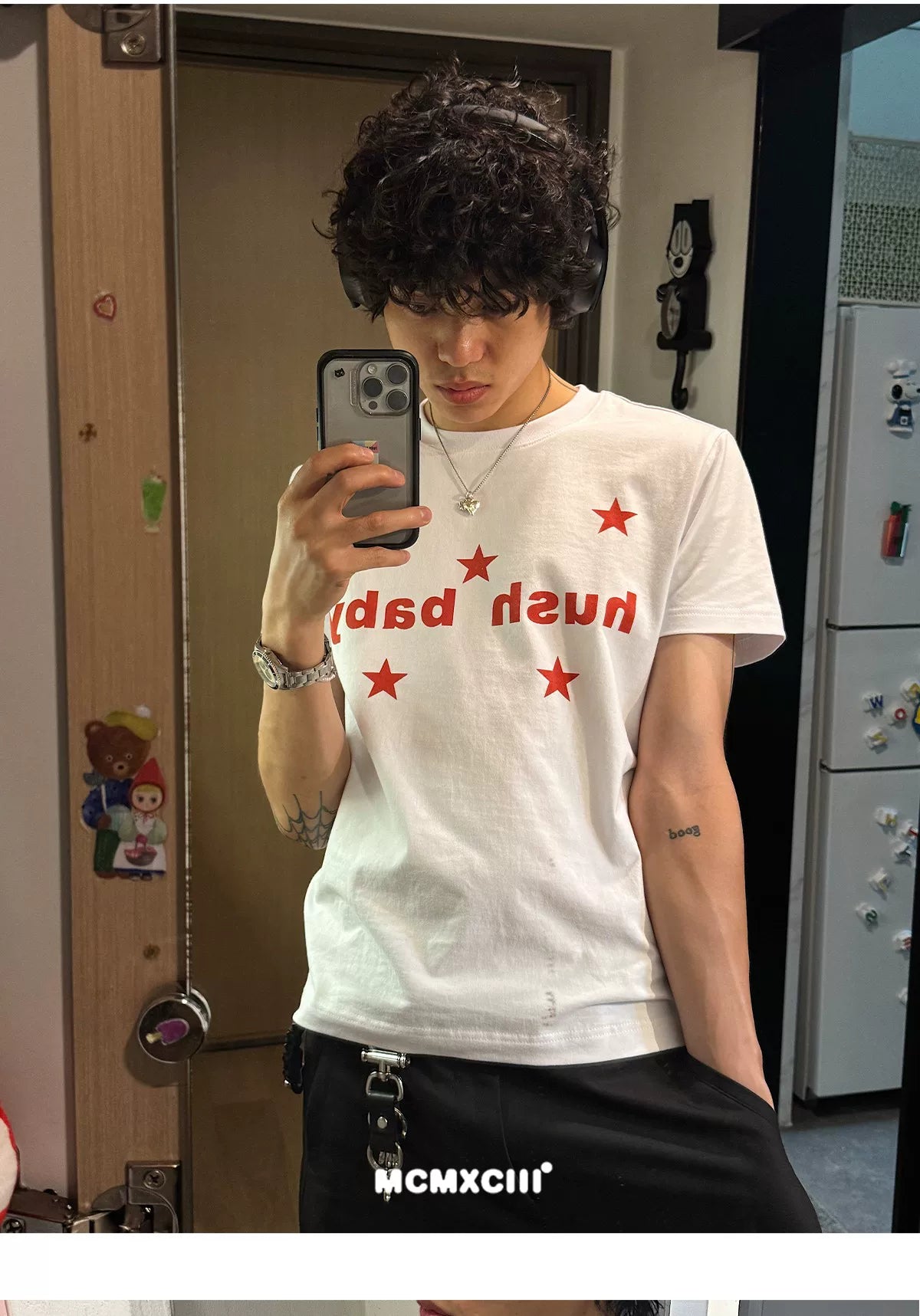 Mcmxciii Star Element Tagline Front Shoulder Tee