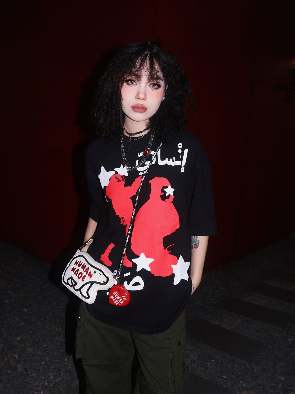 Human voices star portrait print Tee