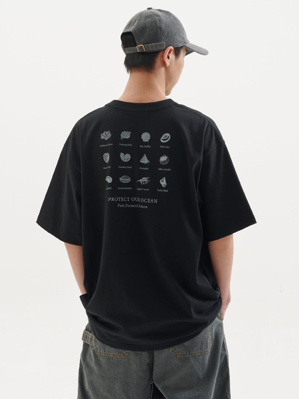 BUTTBILL non-sensory slurry ocean shell  Japanese Tee