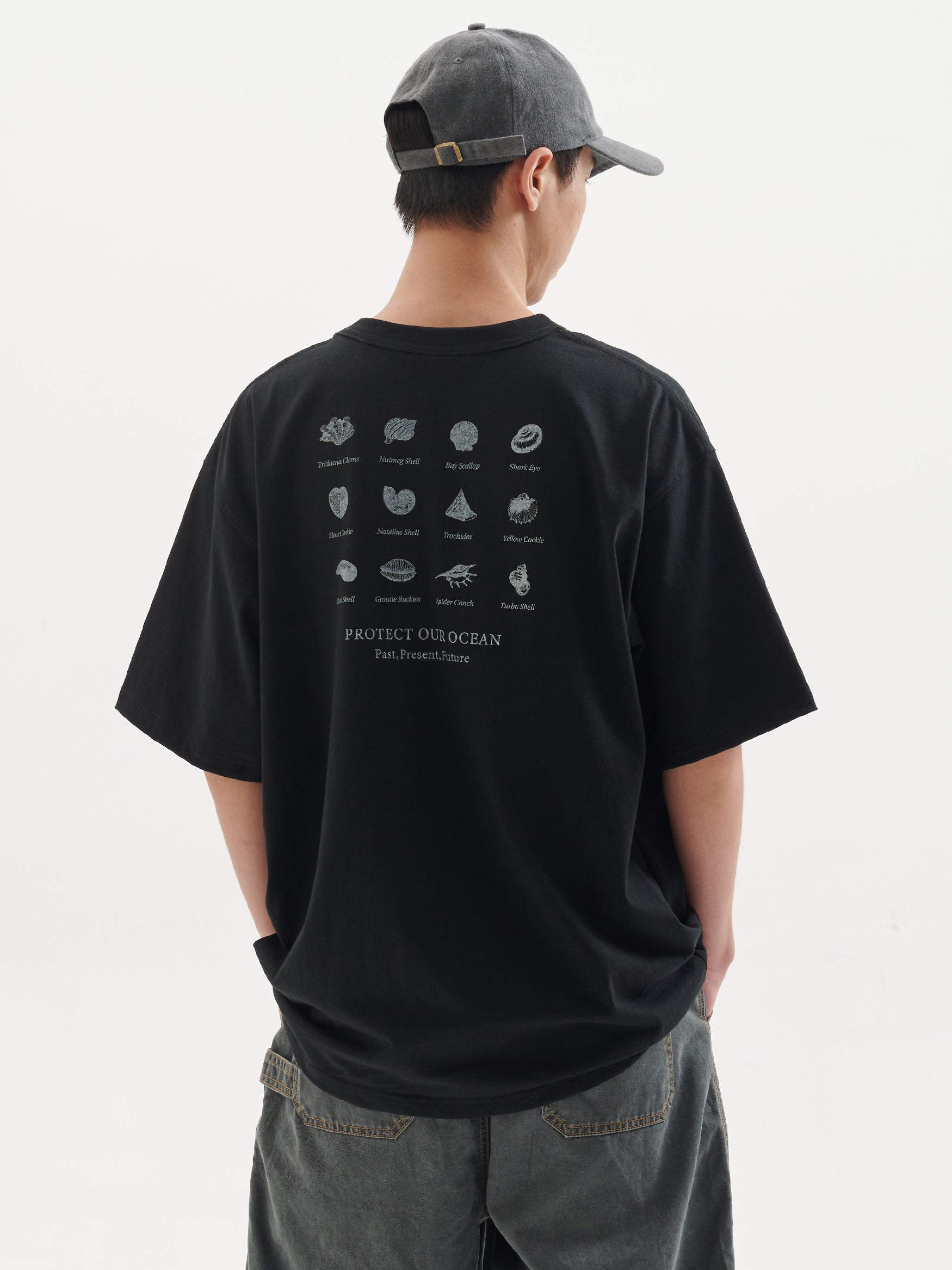 BUTTBILL non-sensory slurry ocean shell  Japanese Tee