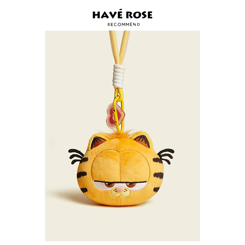 HAVEROSE Garfield Car Keychain Pendant