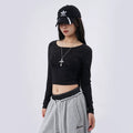 SAMUSAN Irregular Hot Diamond Short Long Sleeve