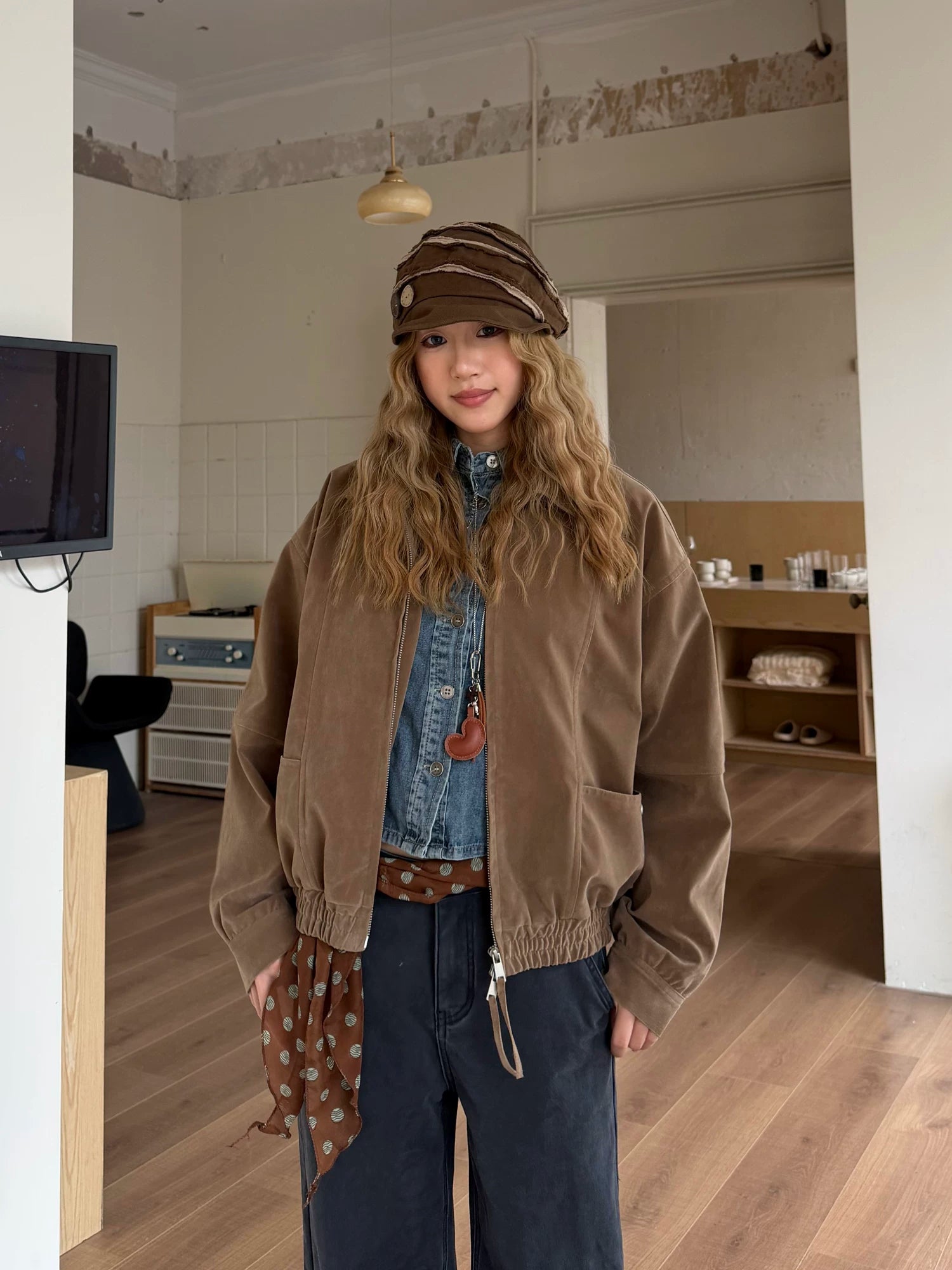 CCYE Suede Spliced Maillard Jacket