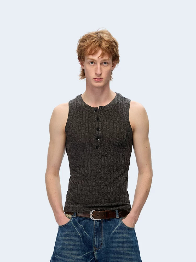 TZ Killer Button Henry Slim Fit Versatile Vest