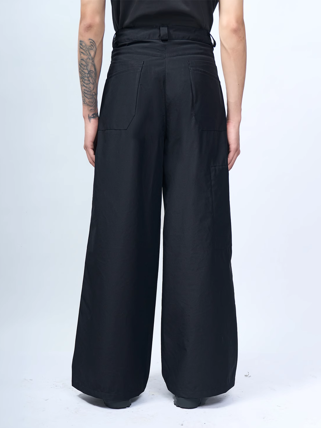 ETHEREAL PRODUCTION Double Zipper Deconstruction Loose Pocket Paratrooper Pants