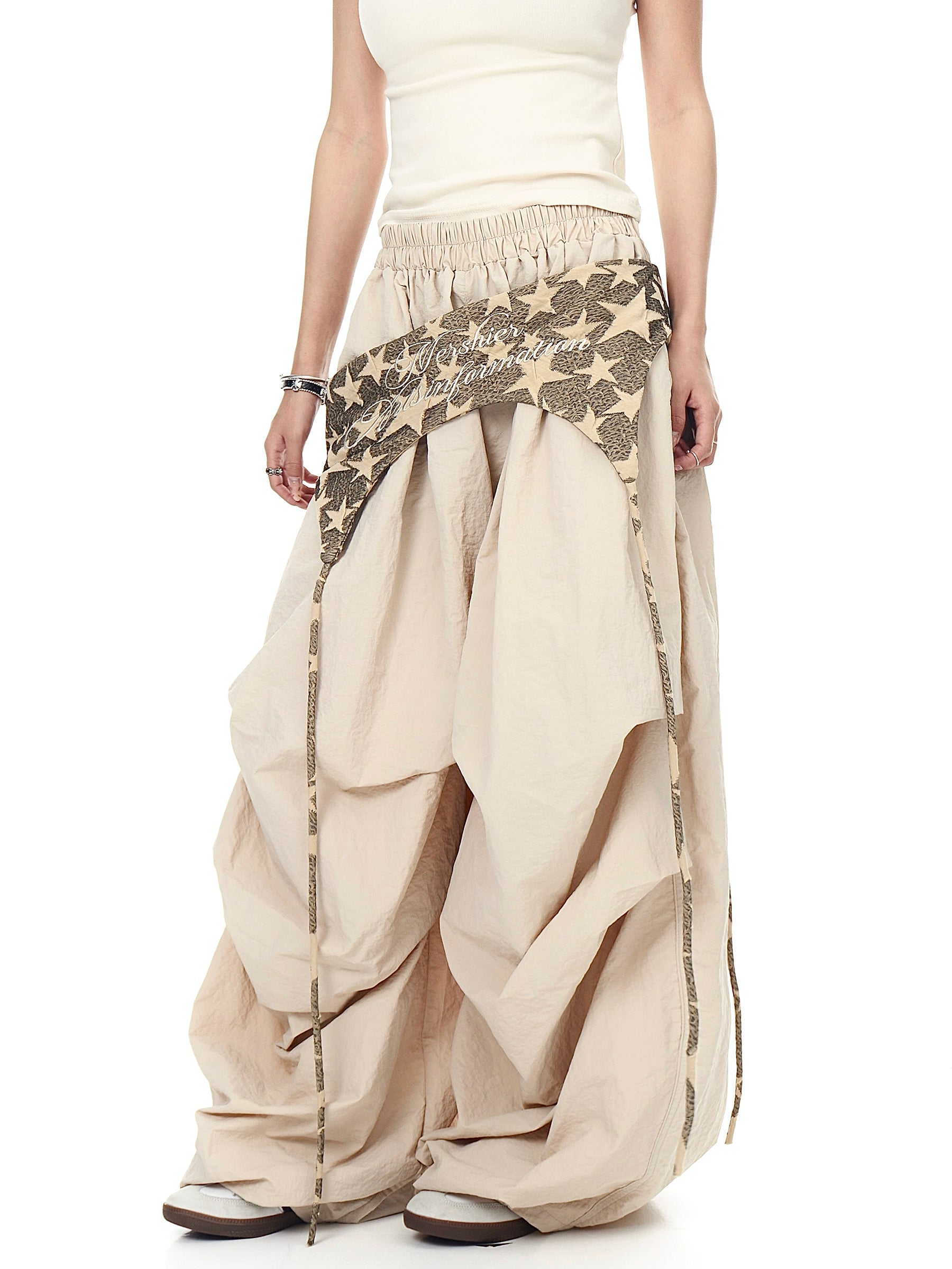 BLACKLISTS Waist Seal Stacked Loose Wide-leg Scimitar Pants