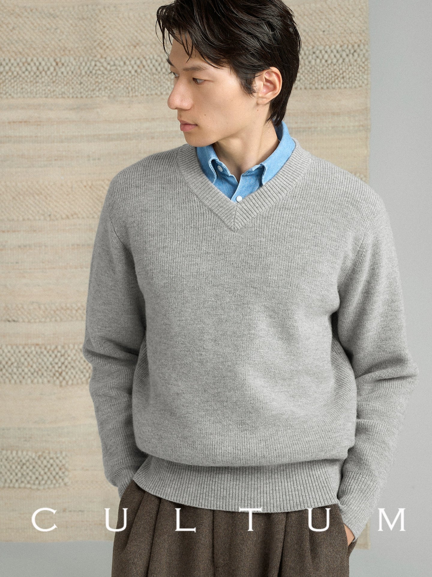 CULTUM Vintage Versatile Warm Knitted V-Neck Sweater