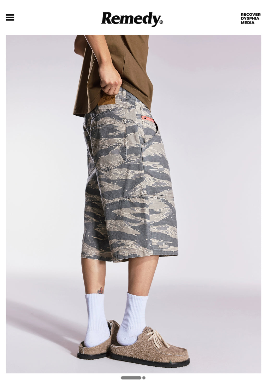 Remedy Camouflage Wide Leg Casual Tooling Shorts