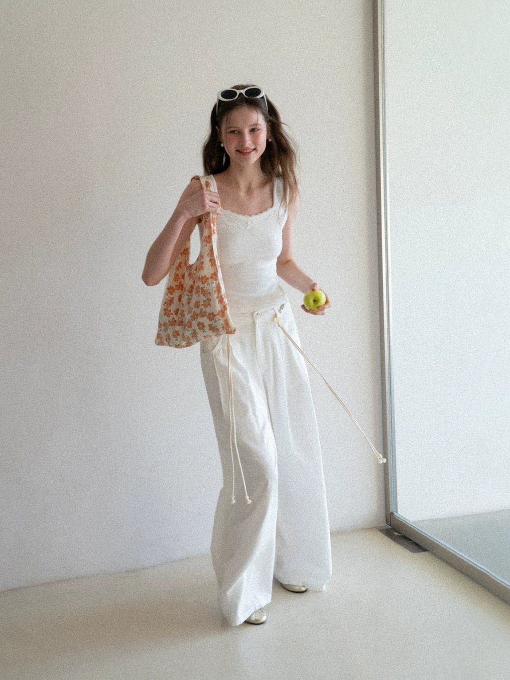 EGGKA Simple and Versatile Casual Wide-leg Pants