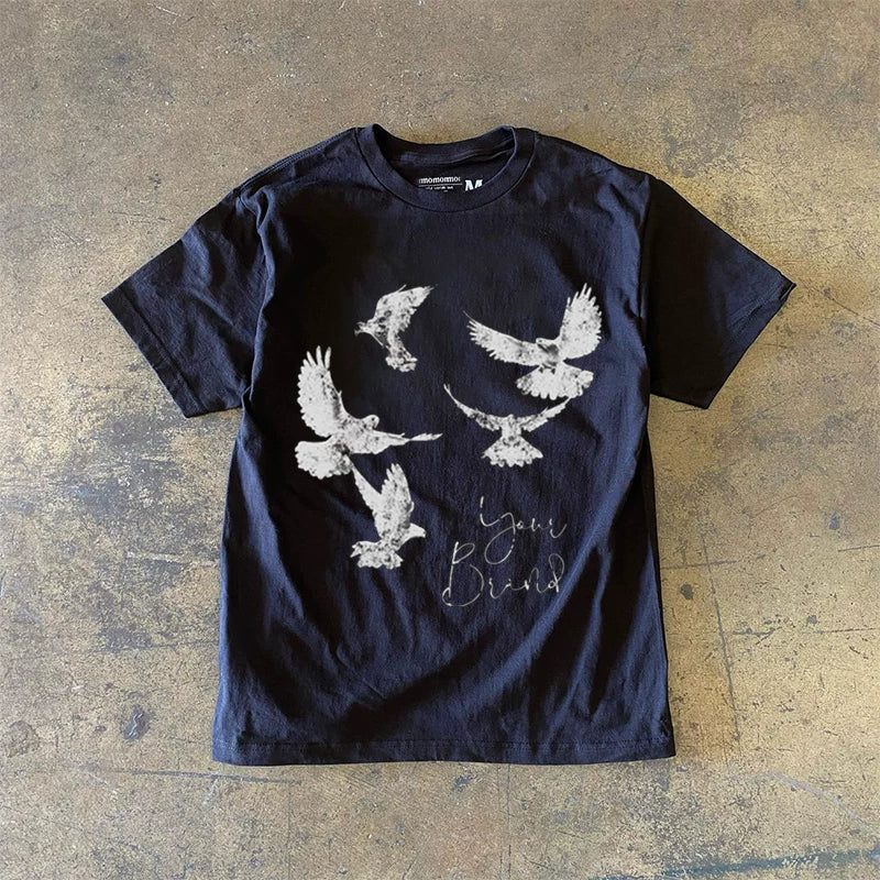 UPUPXIA Retro Casual Versatile Tee