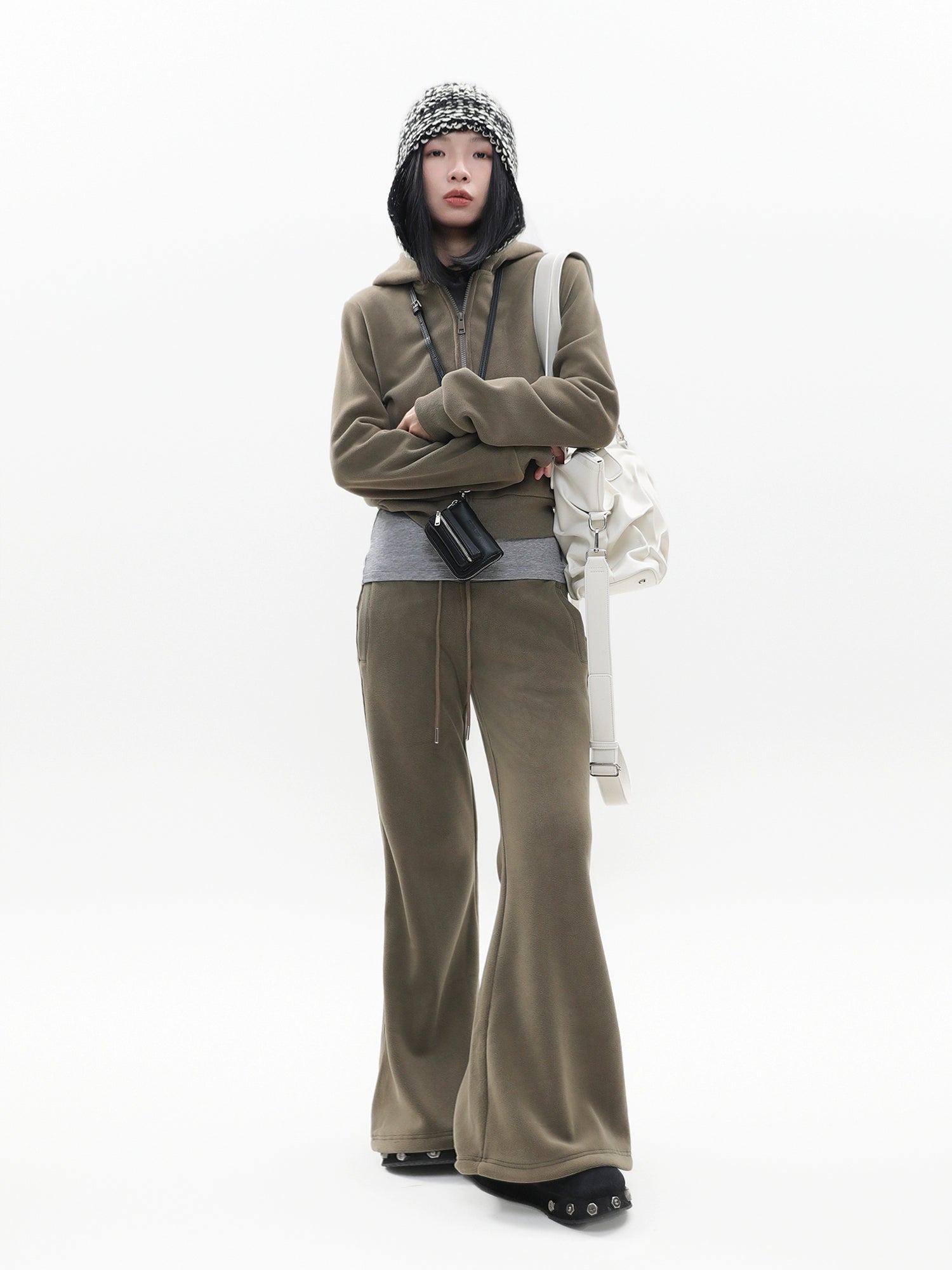 JANDRESS Pleated Large Capacity Shoulder Messenger Bag