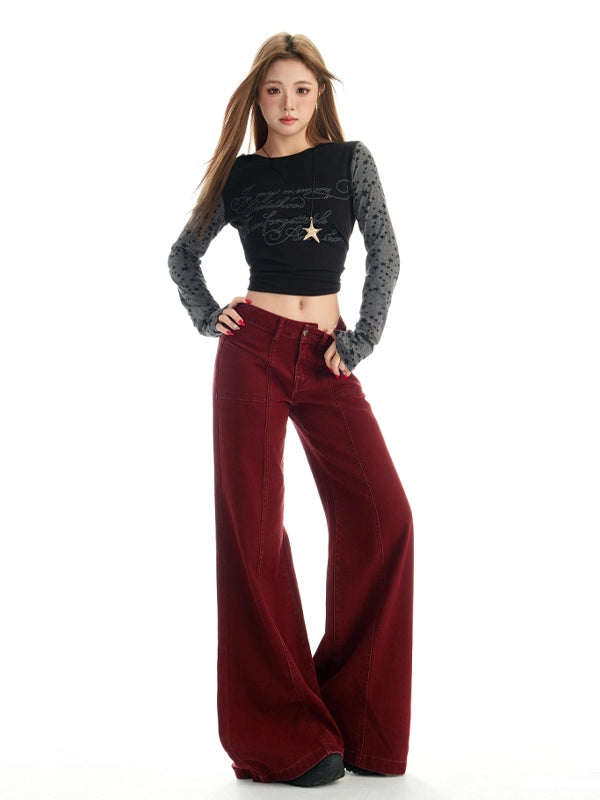 KPSR Straight Loose Micro-pull Jeans