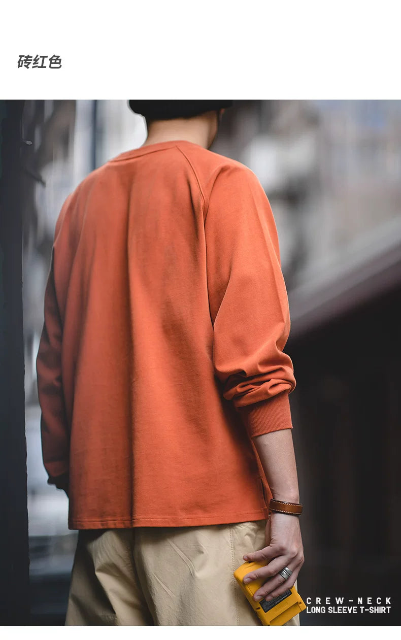 Madden loose cotton crew-neck long-sleeved shirt