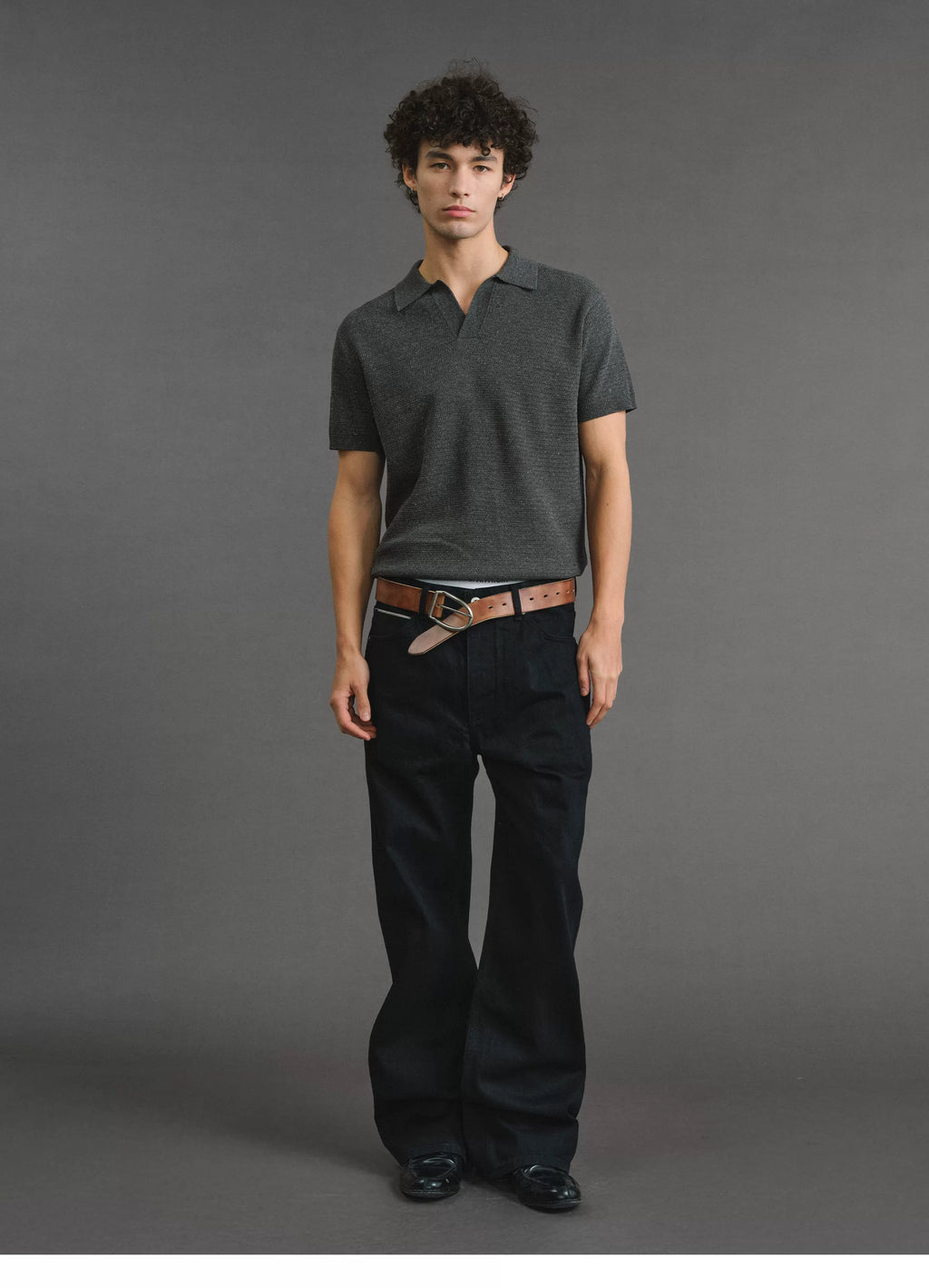 VLABMADE Breathable Italian Seagull Collar Knitted Short Sleeve Polo