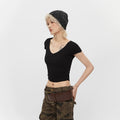 AIRHOOD V-neck Slim Tee