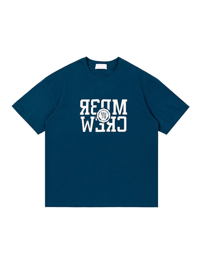 UNF mirror flip flocking pure cotton Tee