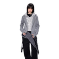 Ezek Faux Two-piece Leopard Print Hooded Cropped Jacket