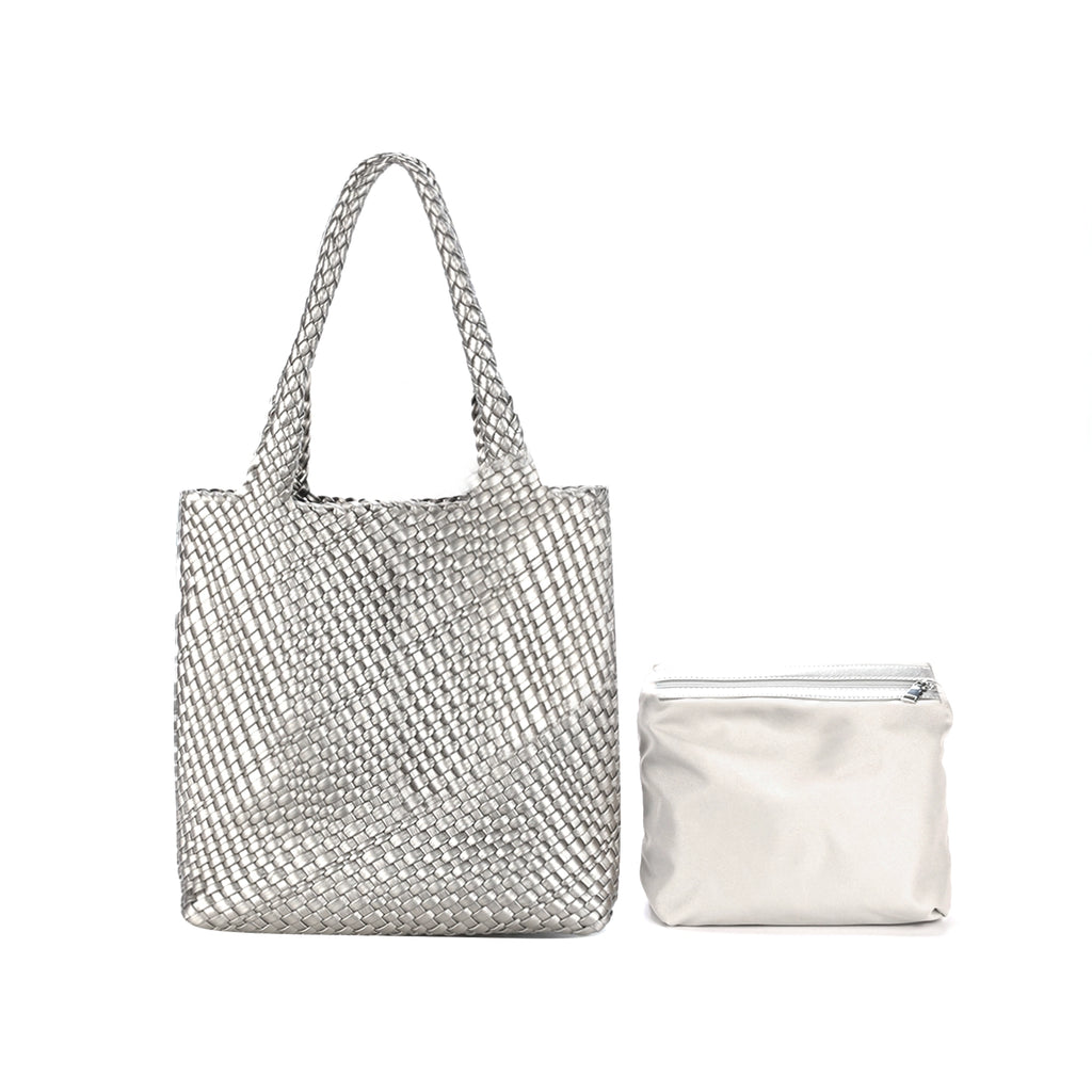 JANDRESS Double Shoulder Strap Woven Bag