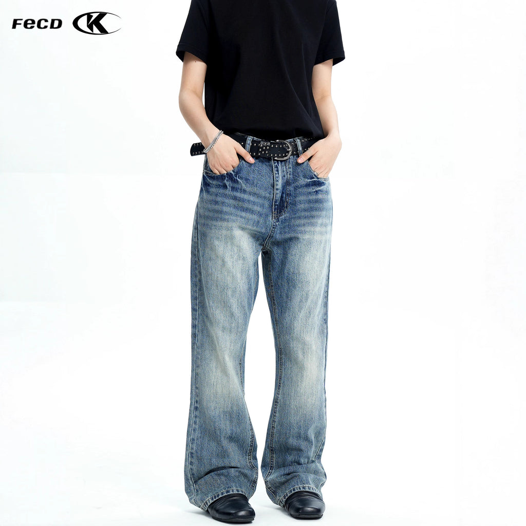 11KN Slim-fit Simple Loose Casual Jeans